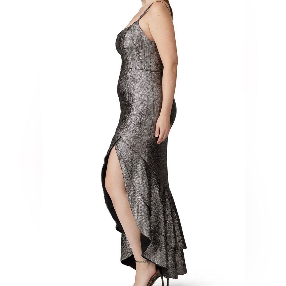 Hutch Silver Metallic Malia Gown, Size 4 - Picture 5 of 14